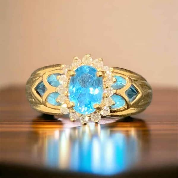 Blue Topaz Ring Blue Topaz Platinum Jewelers MS