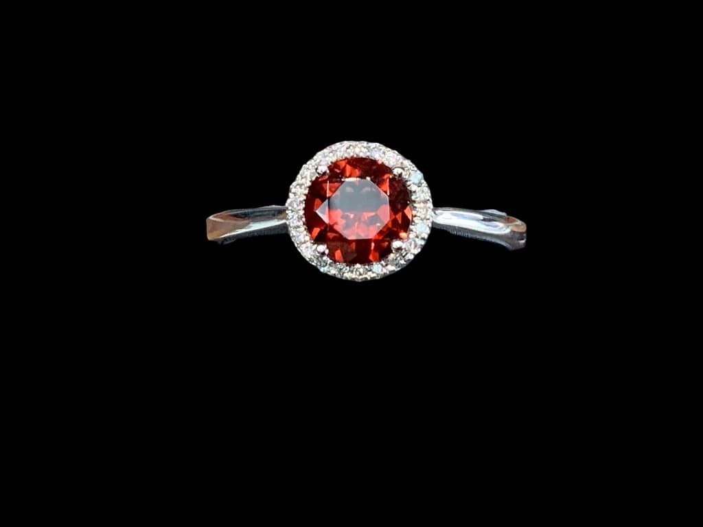 Garnet Diamond Ring