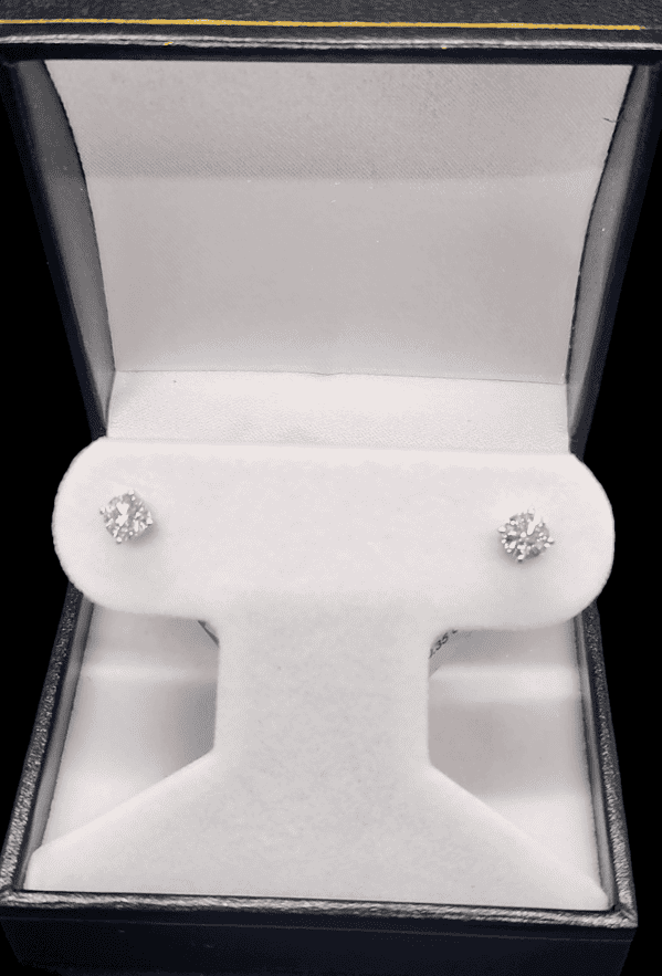 1.00 Diamond Studs LG Platinum Jewelers MS