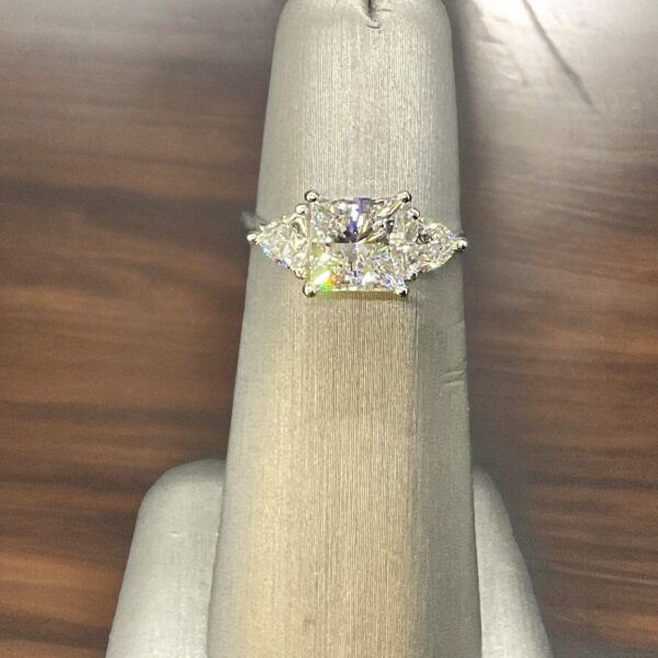 3 Carat TW Princess Bridal Bridal Platinum Jewelers MS