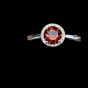 Garnet Diamond Ring