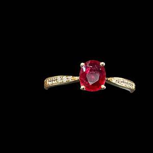 Ruby Diamond Ring Oval Ruby Platinum Jewelers MS