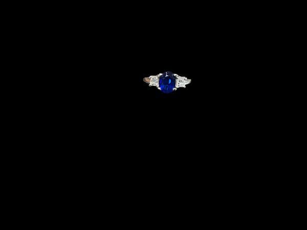 Sapphire Diamond Platinum Platinum Jewelers MS