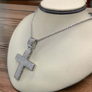 14kt White Gold 2.5 Carat Diamond Cross Insight Platinum Jewelers MS