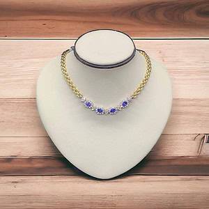 Exquisite Tanzanite and Diamond Fashion Necklace Insight Platinum Jewelers MS