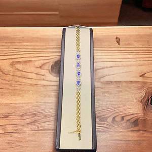 Tanzanite and Diamond Fashion Bracelet Consignment Platinum Jewelers MS