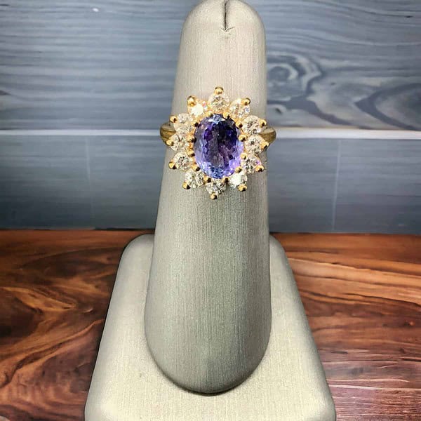 Tanzanite and Diamond Cocktail Ring