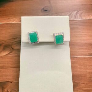 Emerald 14kt Yellow Gold Earrings – Luxury Collectible Earrings Platinum Jewelers MS