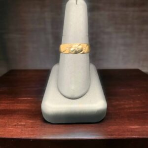 10K Yellow Gold Men’s Wedding Diamond Band Consignment Platinum Jewelers MS