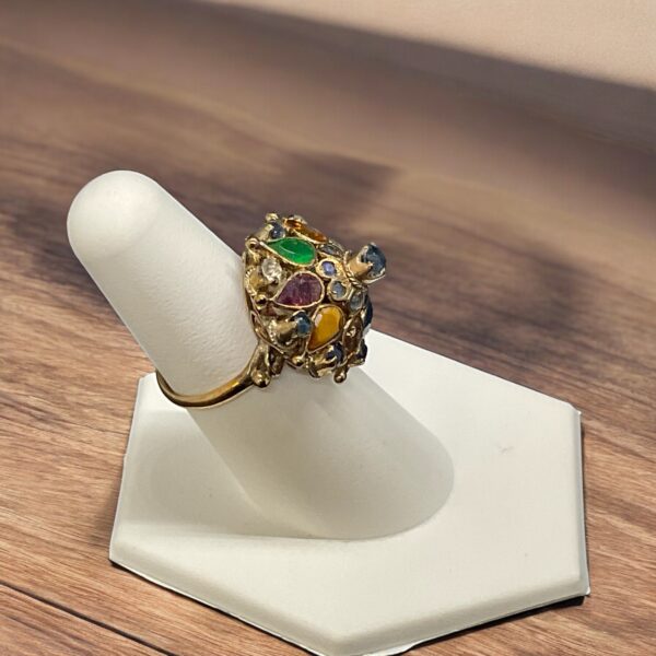 Antique Victorian Multi Gemstone Ring Cocktail Ring Platinum Jewelers MS