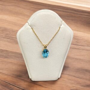 Blue Topaz Necklace Blue Topaz Platinum Jewelers MS