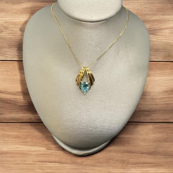 Blue Topaz Pendant Blue Topaz Platinum Jewelers MS