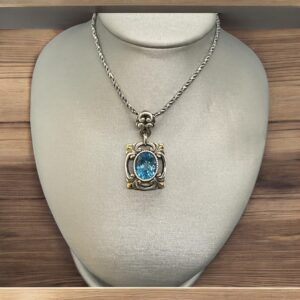 London Blue Topaz Pendant Blue Topaz Platinum Jewelers MS