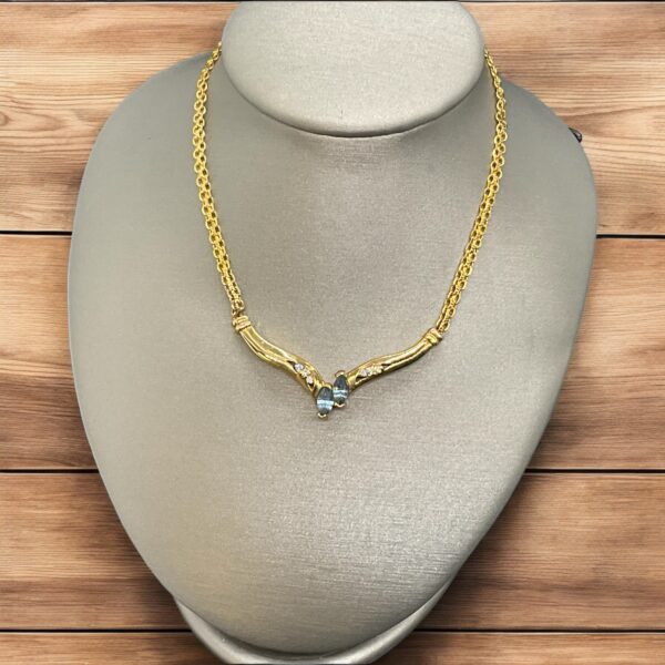 Blue Topaz Necklace Blue Topaz Platinum Jewelers MS