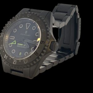 STEINHART Ocean One Titanium GMT Phantom 42MM Green Automatic Swiss Mens Platinum Jewelers MS