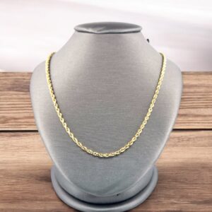 10kt Yellow Gold 20″ 1.8 MM Lightweight Rope Necklace Gold Jewelry Platinum Jewelers MS