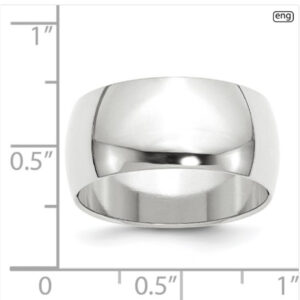 10MM White Gold Band Gold Jewelry Platinum Jewelers MS