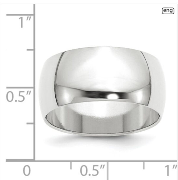 10MM White Gold Band - Image 3