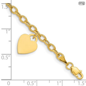 10kt Yellow Gold Heart Anklet Anklet Platinum Jewelers MS