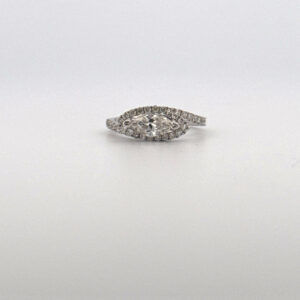 18kt White Gold Diamond Bridal Ring Bridal Platinum Jewelers MS