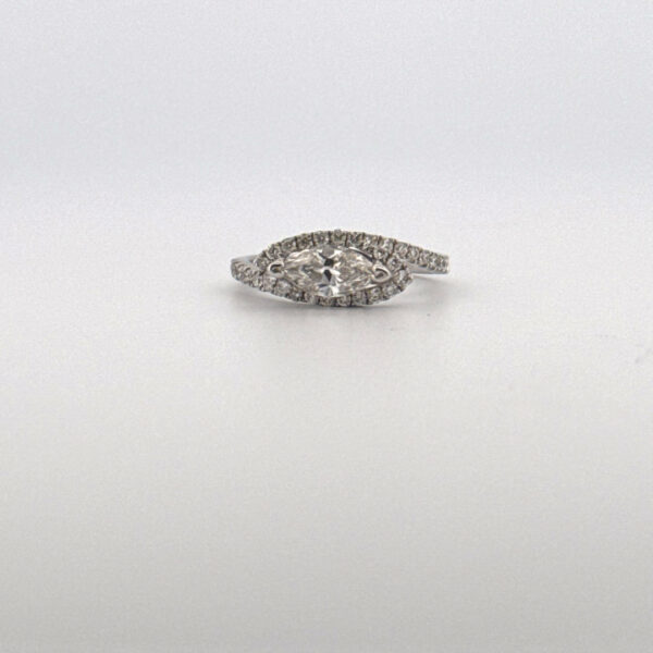 18kt White Gold Diamond Bridal Ring - Image 3