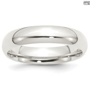 Sterling Silver Comfort Fit Men’s Wedding Band Bridal Platinum Jewelers MS