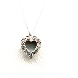 White Gold Heart Pendant Necklace Pendants Platinum Jewelers MS