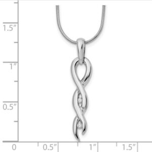 White Ice Sterling Silver Twisted Necklace Silver Necklace Platinum Jewelers MS