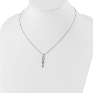 White Ice Sterling Silver Twisted Necklace Silver Necklace Platinum Jewelers MS