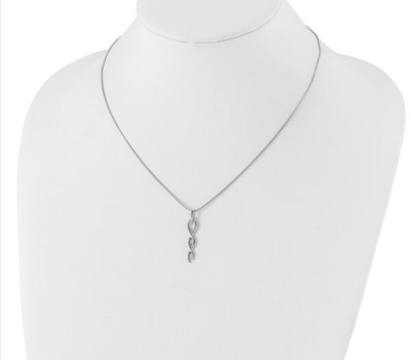 White Ice Sterling Silver Twisted Necklace Silver Necklace Platinum Jewelers MS