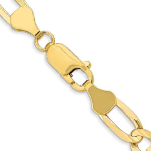 10kt Yellow Gold 24″ Figaro Necklace 6MM Gold Jewelry Platinum Jewelers MS