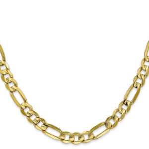 10kt Yellow Gold 24″ Figaro Necklace 6MM Gold Jewelry Platinum Jewelers MS