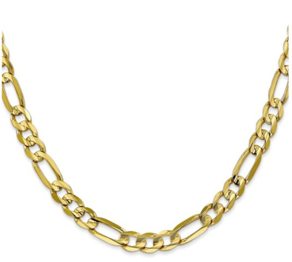 10kt Yellow Gold 24″ Figaro Necklace 6MM Gold Jewelry Platinum Jewelers MS