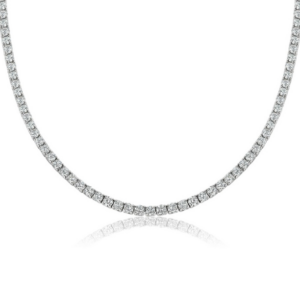 14kt White Gold 6 Carat Diamond Tennis Necklace Diamonds Platinum Jewelers MS