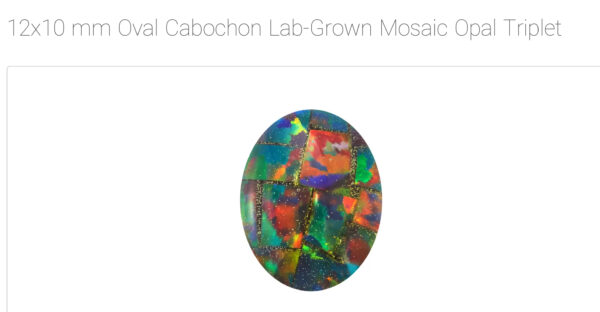 CALIBRATED CABOCHON Lab Grown Black Opal Opal Platinum Jewelers MS