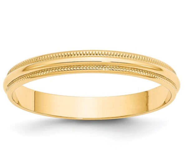 14kt Yellow Gold Milgrain Wedding Band