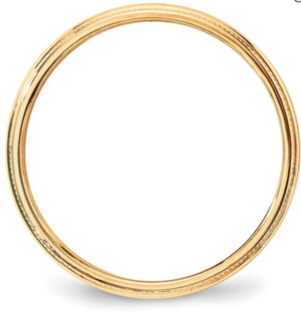 14kt Yellow Gold Milgrain Wedding Band - Image 2