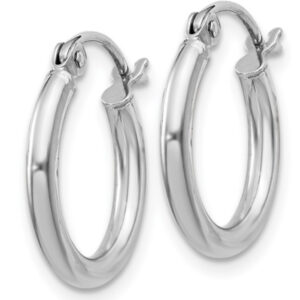 Sterling Silver 2 MM hoops Earrings Platinum Jewelers MS