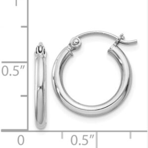 Sterling Silver 2 MM hoops Earrings Platinum Jewelers MS