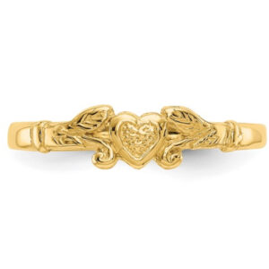 Charming 10k Gold Heart Baby Ring Gold Jewelry Platinum Jewelers MS