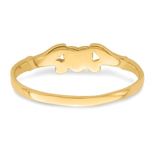 Charming 10k Gold Heart Baby Ring - Image 5