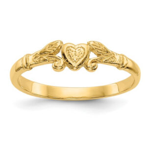 Charming 10k Gold Heart Baby Ring Gold Jewelry Platinum Jewelers MS