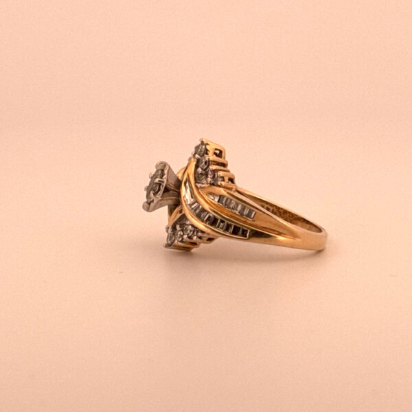 14kt Yellow Gold Marquise Diamond Bridal Ring - Image 3