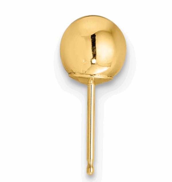 14kt Yellow Gold 6 MM Ball Earrings