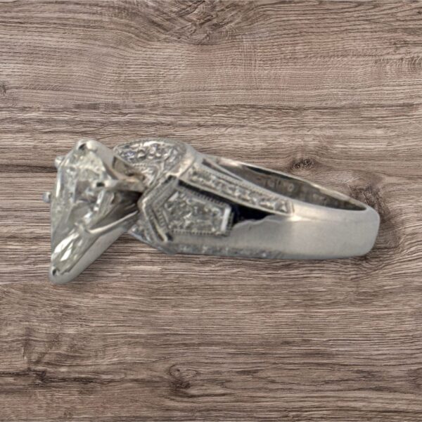 Platinum Pear Shaped Bridal with Kite Cut sides - Certified - Image 3