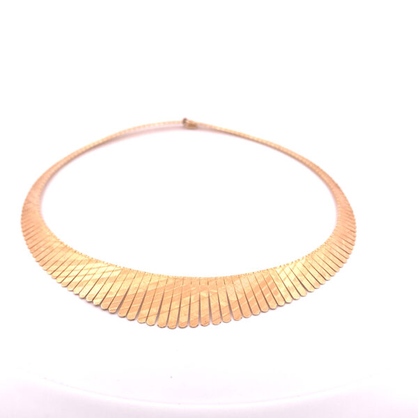 Luxurious 14kt Yellow Gold Cleopatra Necklace - Image 3