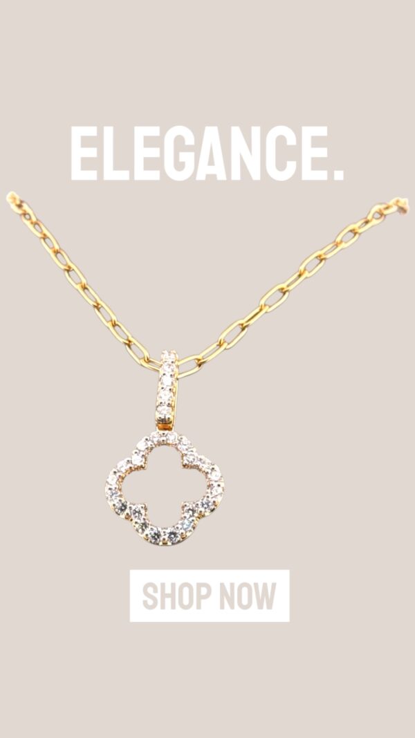 1 Carat total weight, Lab-Grown Diamond Clover Necklace - Image 3