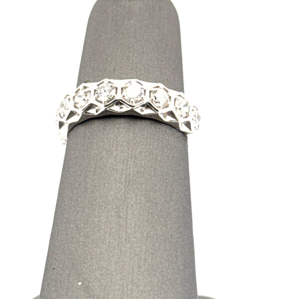 1 Carat TW Lab Grown Diamond Fashion Band in Sterling Silver, - Image 5