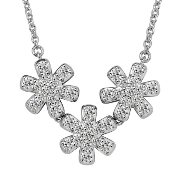 Chic 1.5 Carat Lab Grown Diamond Sterling Silver Necklace, 18"