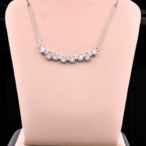 1 Carat Diamond Bar Necklace - Image 3